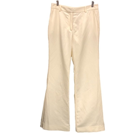 Derek Lam 10 Crosby ivory wide leg trousers Size 12 - Picture 1 of 12